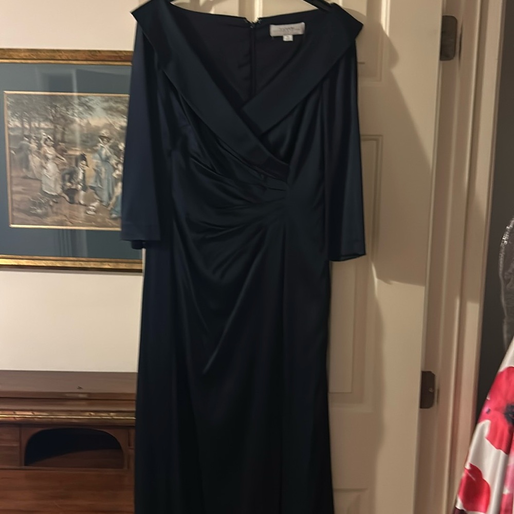 Tamari navy formal heavy satin gown